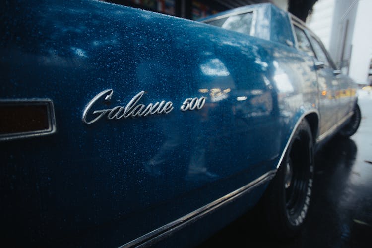 Close Up Of Blue Chevrolet Corvette 500 Livery