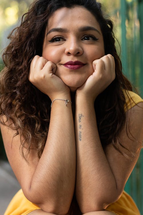 A Woman Posing at the Camera