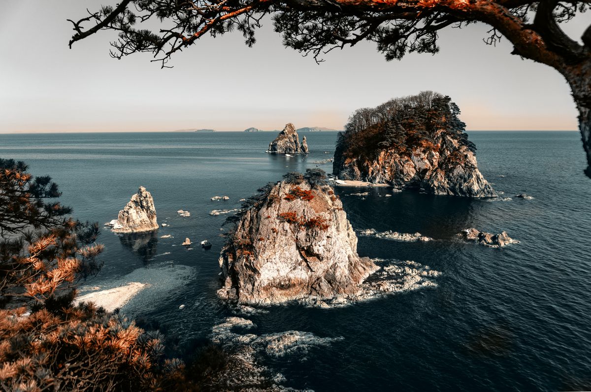 Scenic pine-covered islands of Matsushima Bay, Miyagi Prefecture, Japan