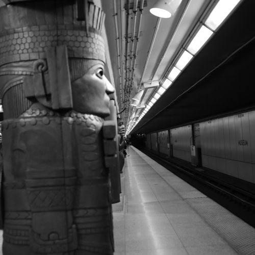 Free Museum in tunnels subway T.O Stock Photo