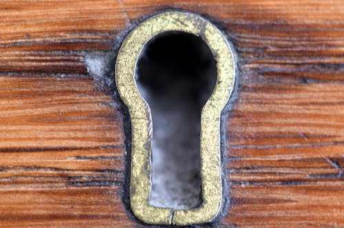 Free stock photo of antique, brass, keyhole