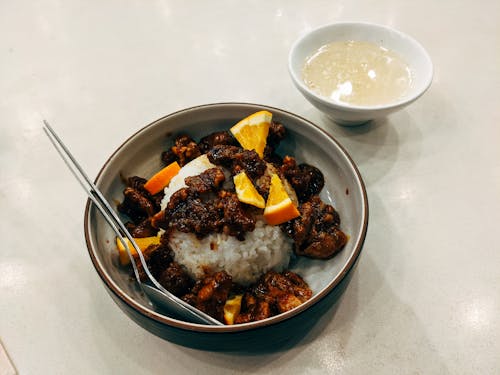 Roast Beef and Lemon in a Bowl 