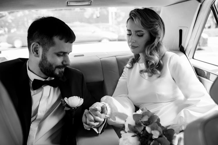 Newlyweds In Car