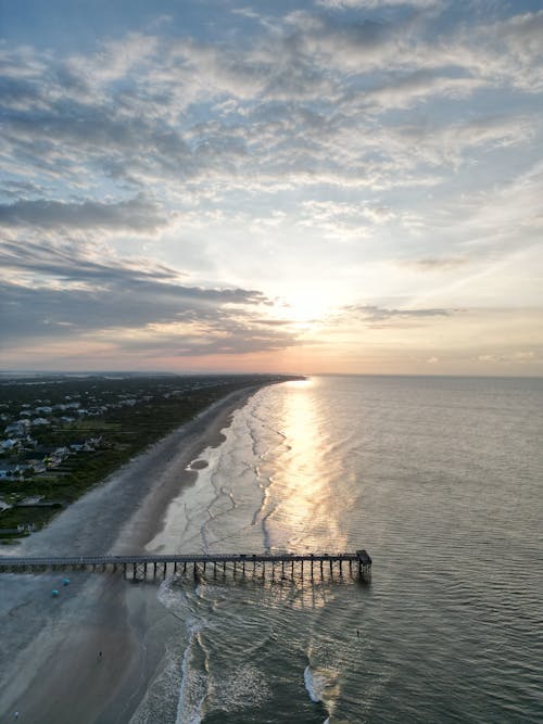 Drone Shot of the Charleston Beach