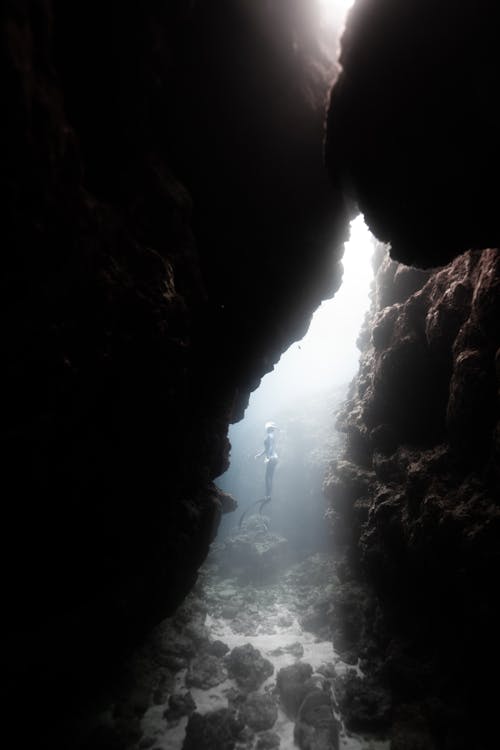 Diver Rising to the Surface