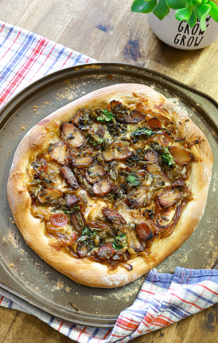 Overhead Shot Of A Pizza