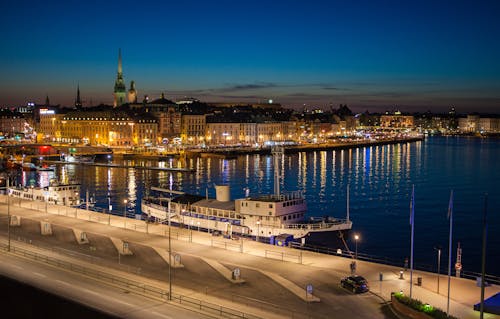 Illuminated Stockholm at Night