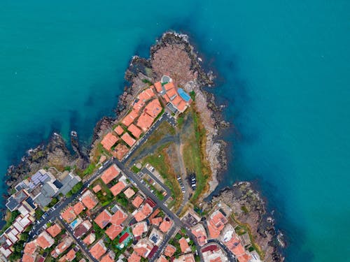 Foto d'estoc gratuïta de cases, foto des d'un dron, fotografia aèria