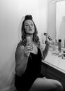 Free stock photo of black and white, black and white portrait, champagne bottle