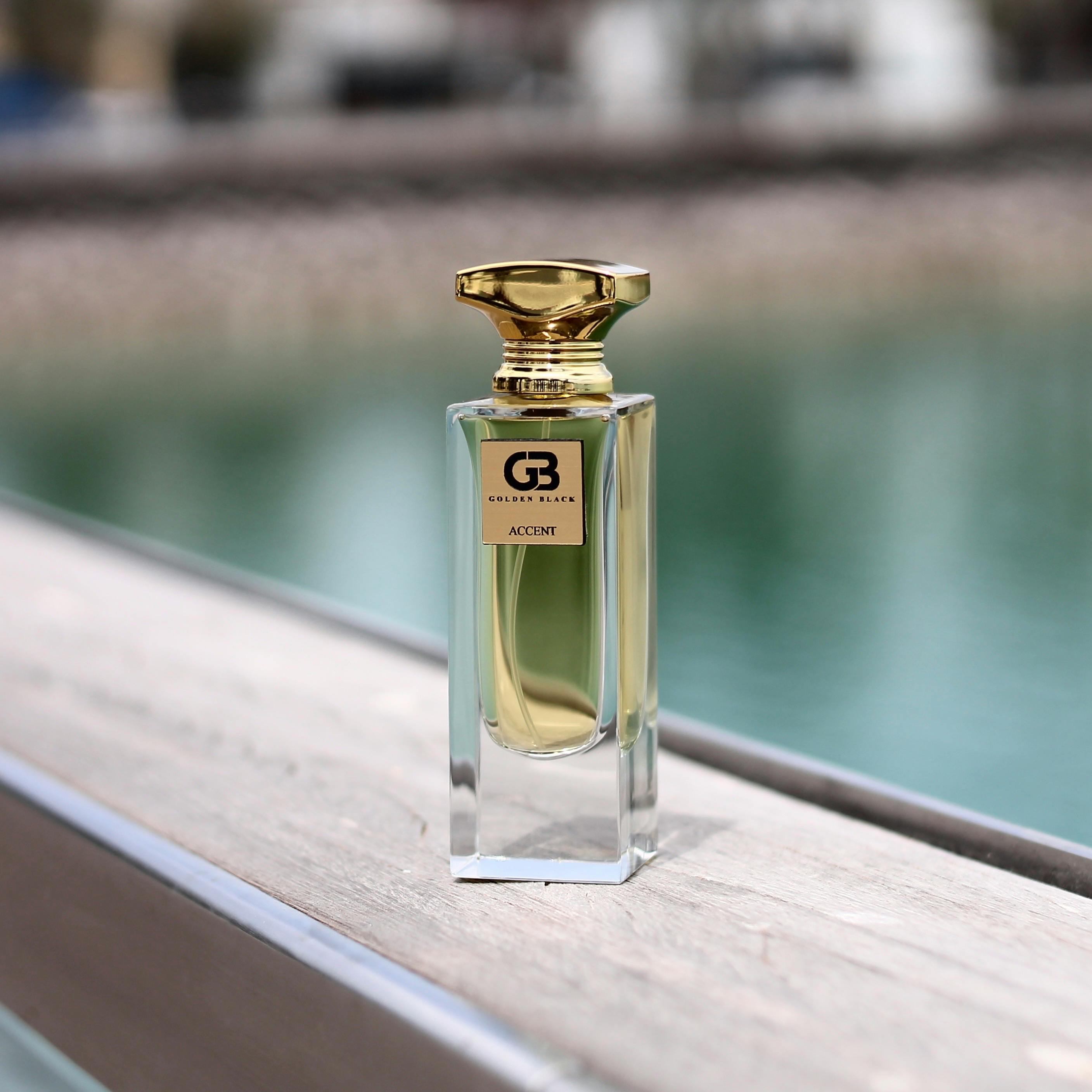 close up of perfume bottle outdoors