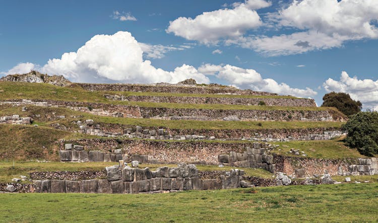 Stone Ruins Over Hill