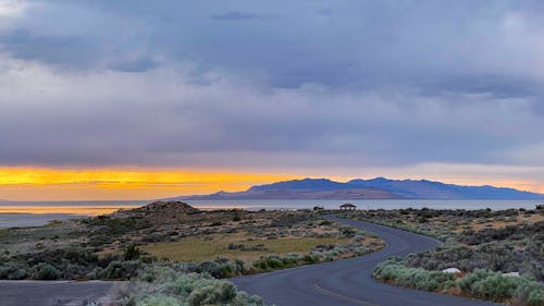 Photos gratuites de antilope-island, aube, beau coucher de soleil