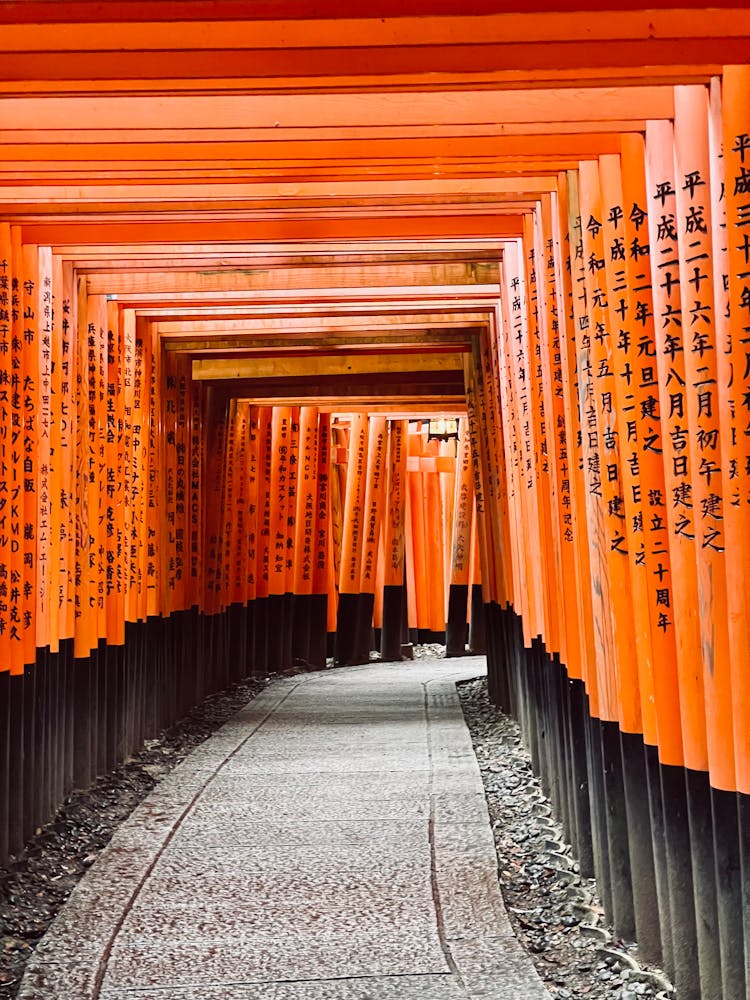 Gates Entrance To Traditional Japanese Temple