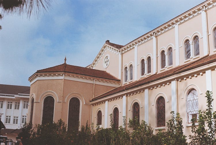 Facade Of The Da Lat Diocese Cathedral, Da Lat, Vietnam 