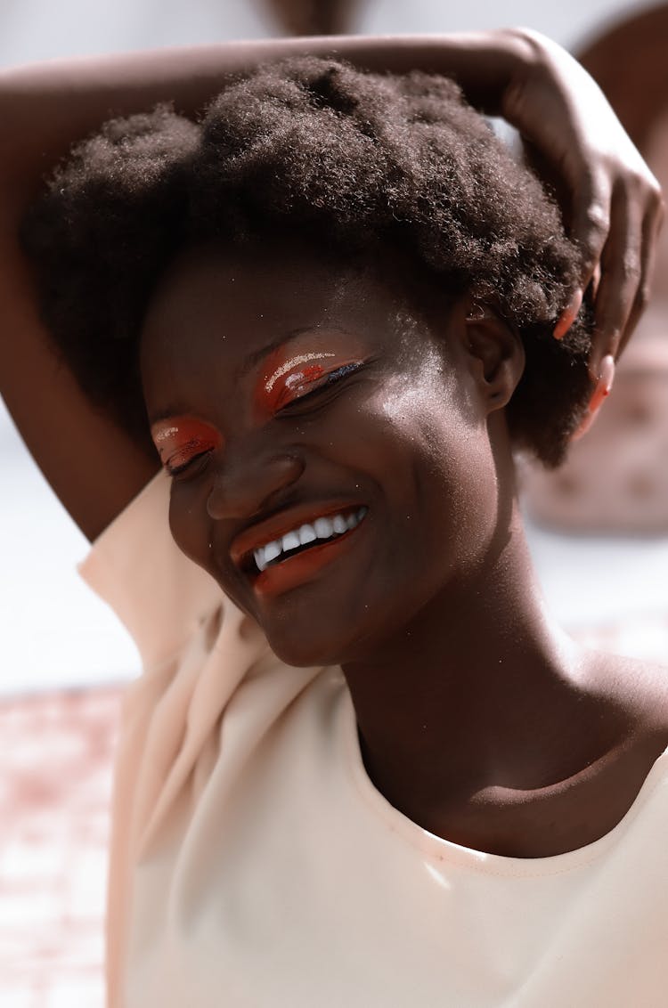 A Woman With Eyeshadow Makeup