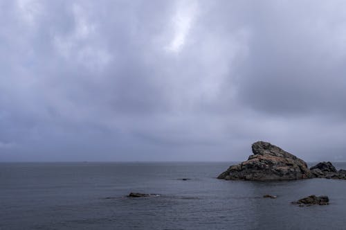 Gray Rock Formation on the Ocean