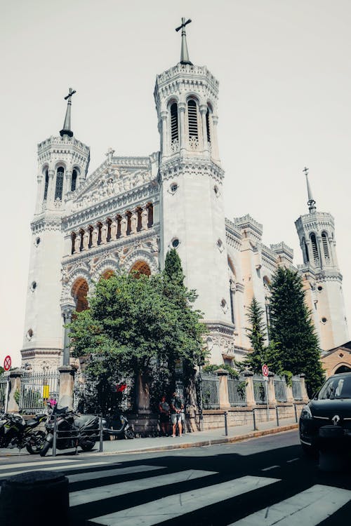 The Basilica of Notre-Dame de Fourviere in Lyon France