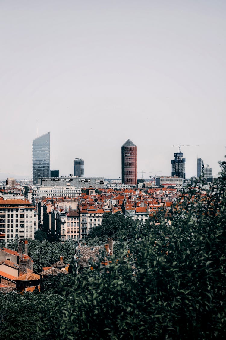 View Of The Lyon France Skyline 