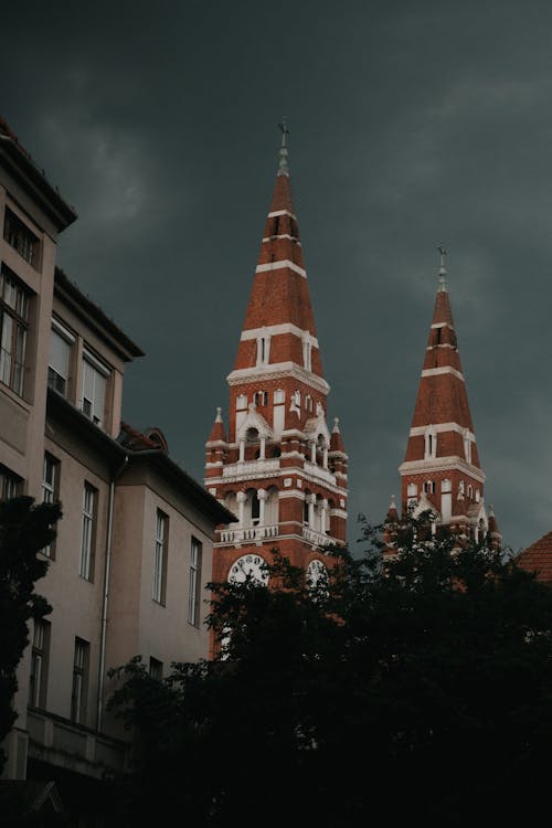 Towers of Cathedral in Hungary