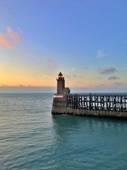 Lighthouse on Sea Shore