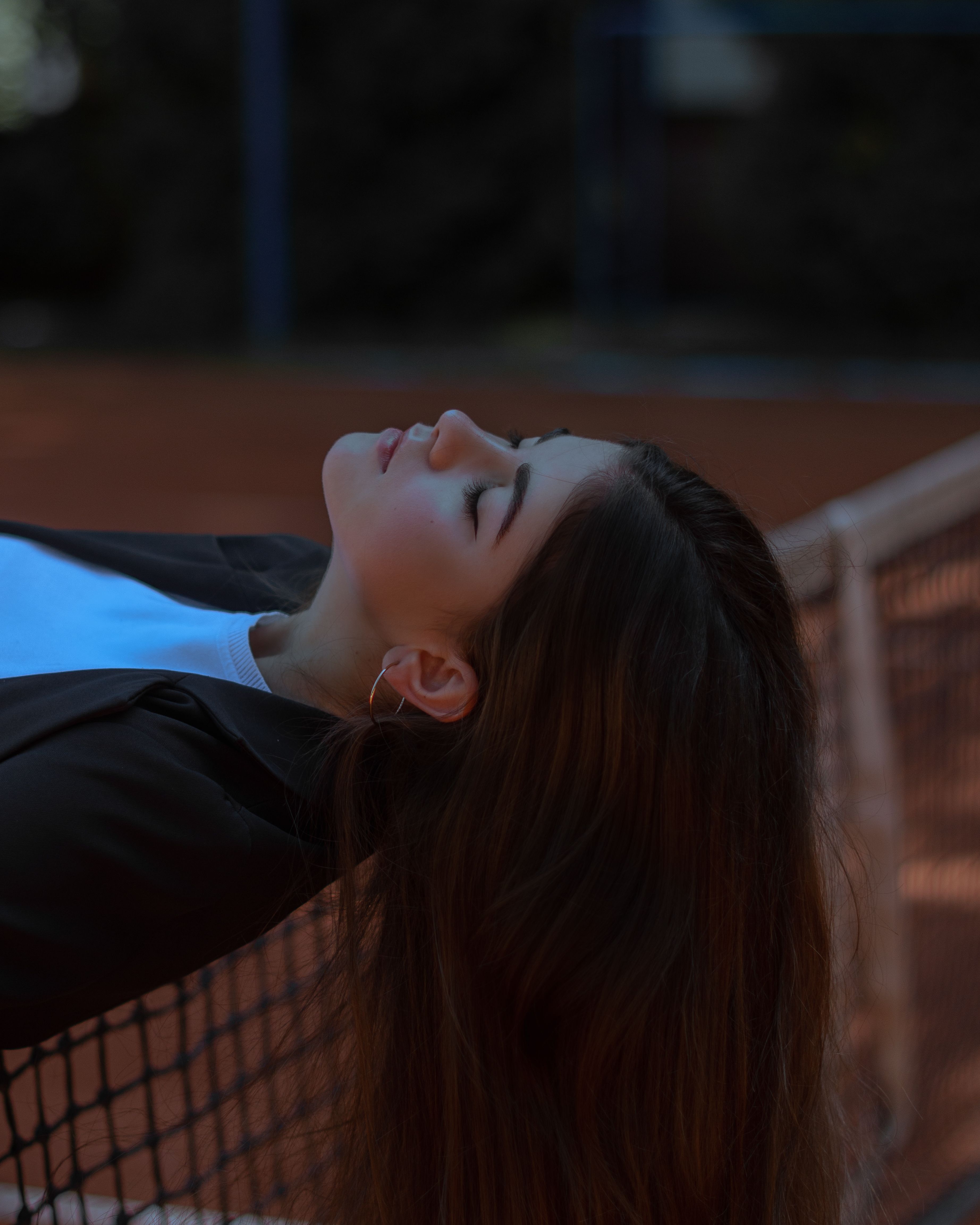 Woman With Long Hair Lying Down · F…