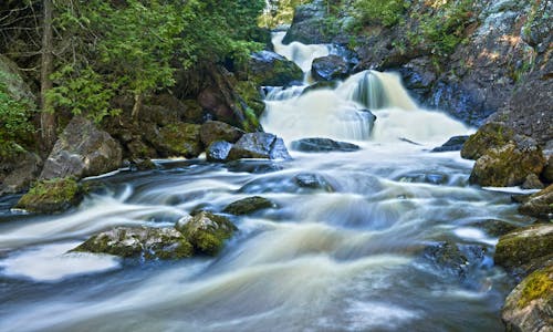 Blurred River in Rocky Riverbed