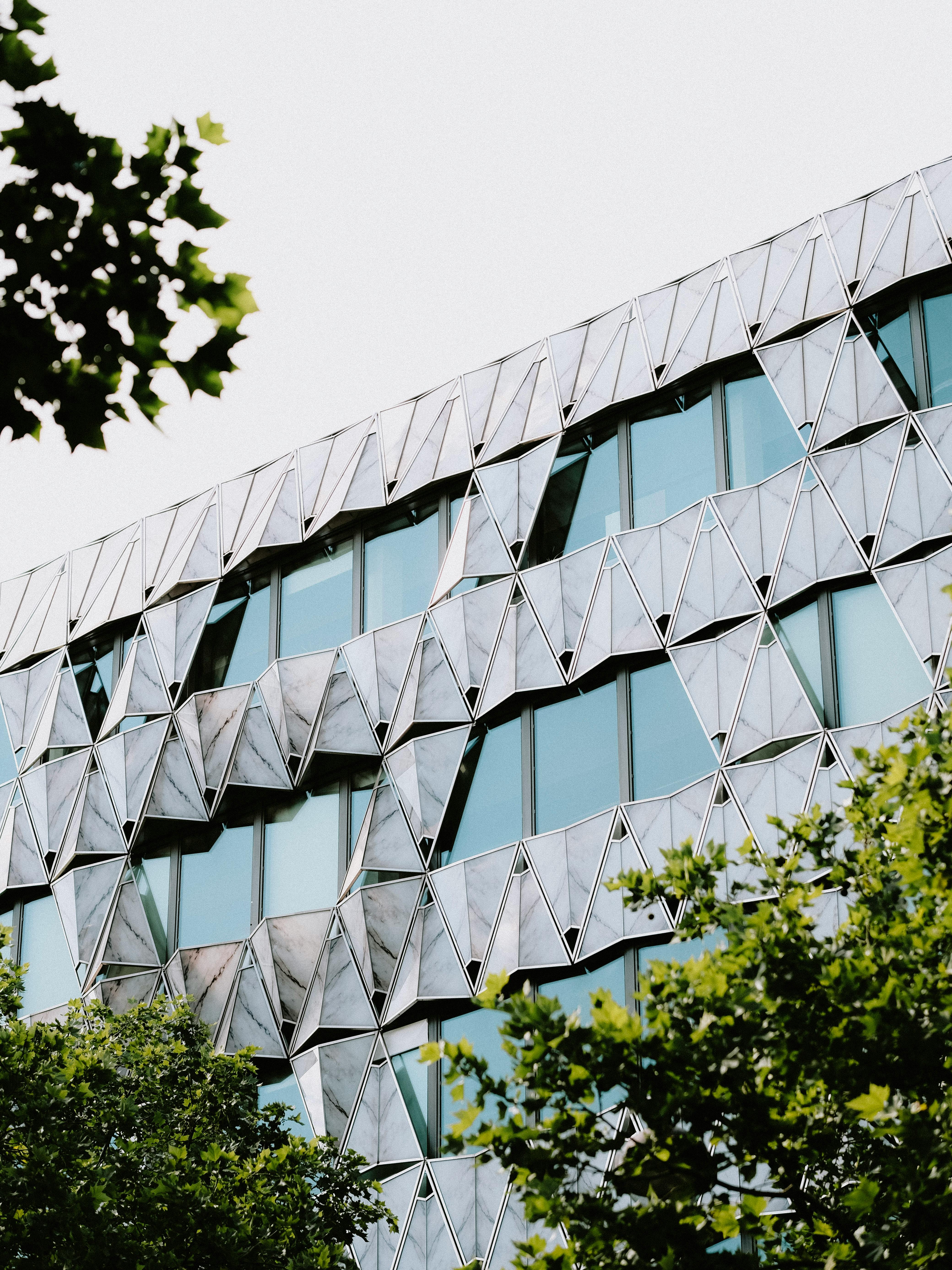 Glass Panels on Modern Building · Free Stock Photo