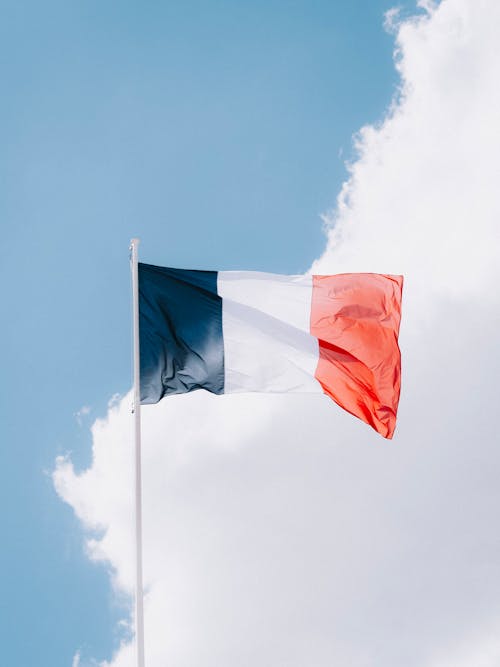 Fotobanka s bezplatnými fotkami na tému francúzska vlajka, mrak, stožiar