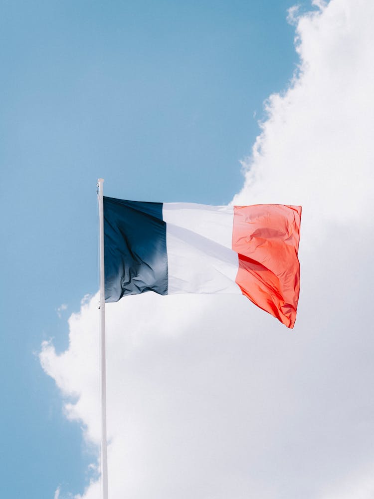 Clouds Behind French Flag