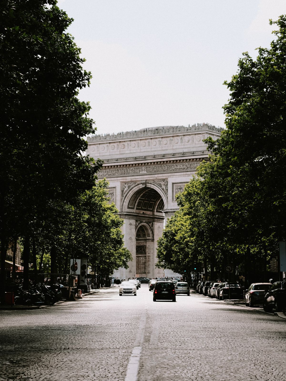 Arc de Triomphe on a summer day in Paris