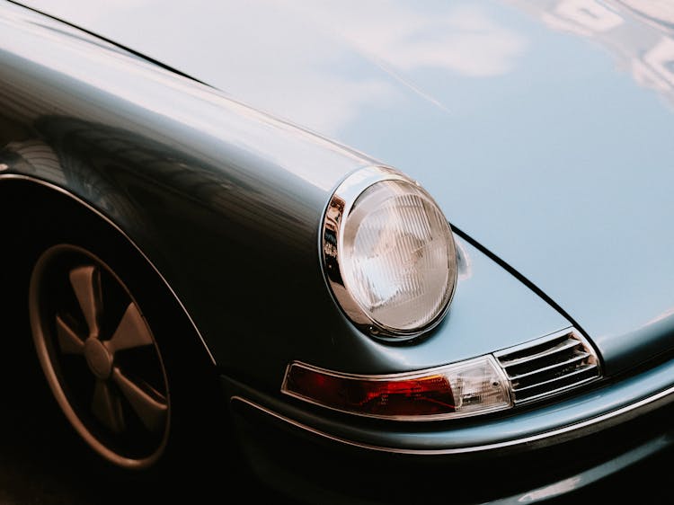 Headlights Of Vintage Car