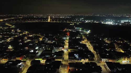 Бесплатное стоковое фото с Аэрофотосъемка, город, город ночью