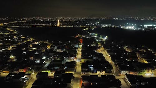 Free stock photo of aerial photography, city, city at night