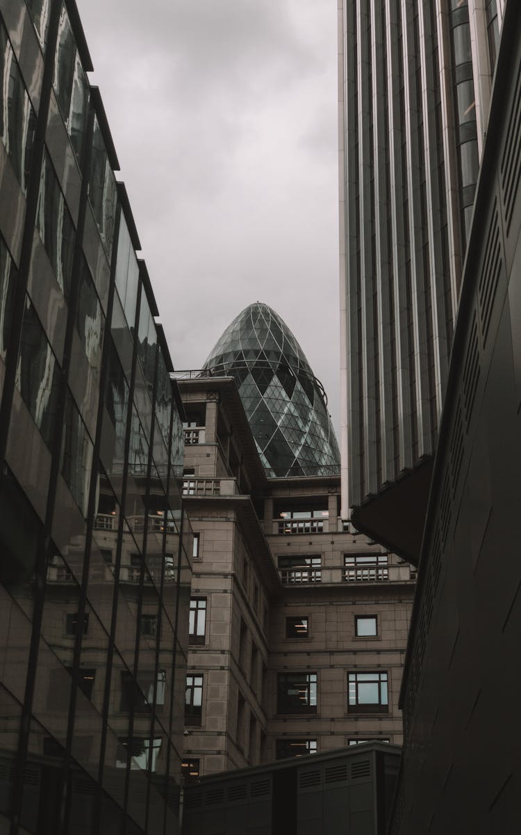 Low Angle Shot Of London City Buildings