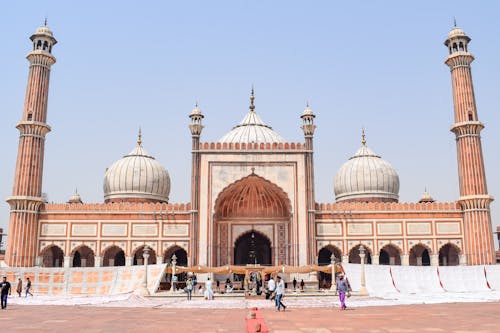 Facade of the Jama Masjid Mosque in New Deldi India