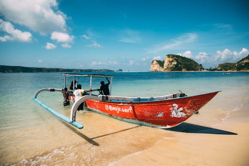 Imagine de stoc gratuită din Bali, barcă, coastă