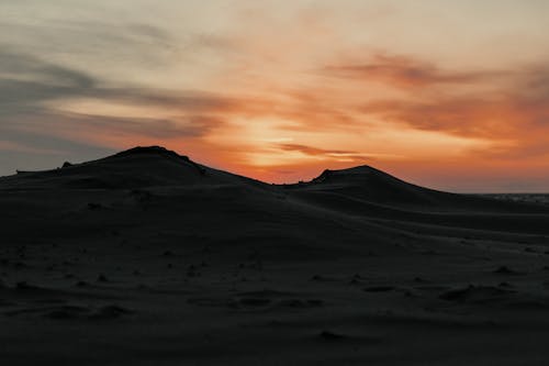 Gratis arkivbilde med ørken, solnedgang