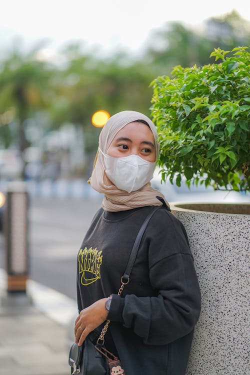 Woman in Mask Posing