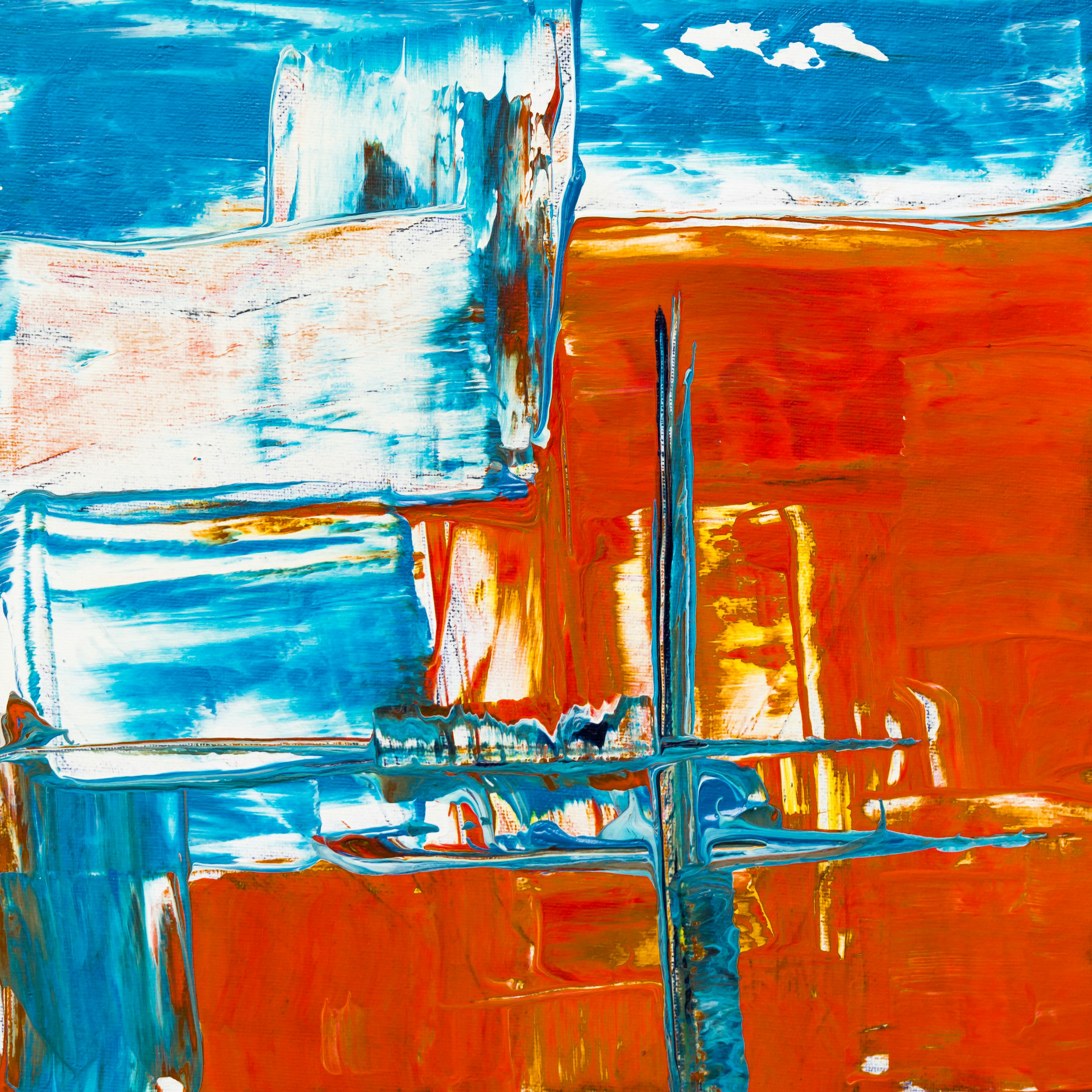 Red And Teal Abstract Painting · Free Stock Photo