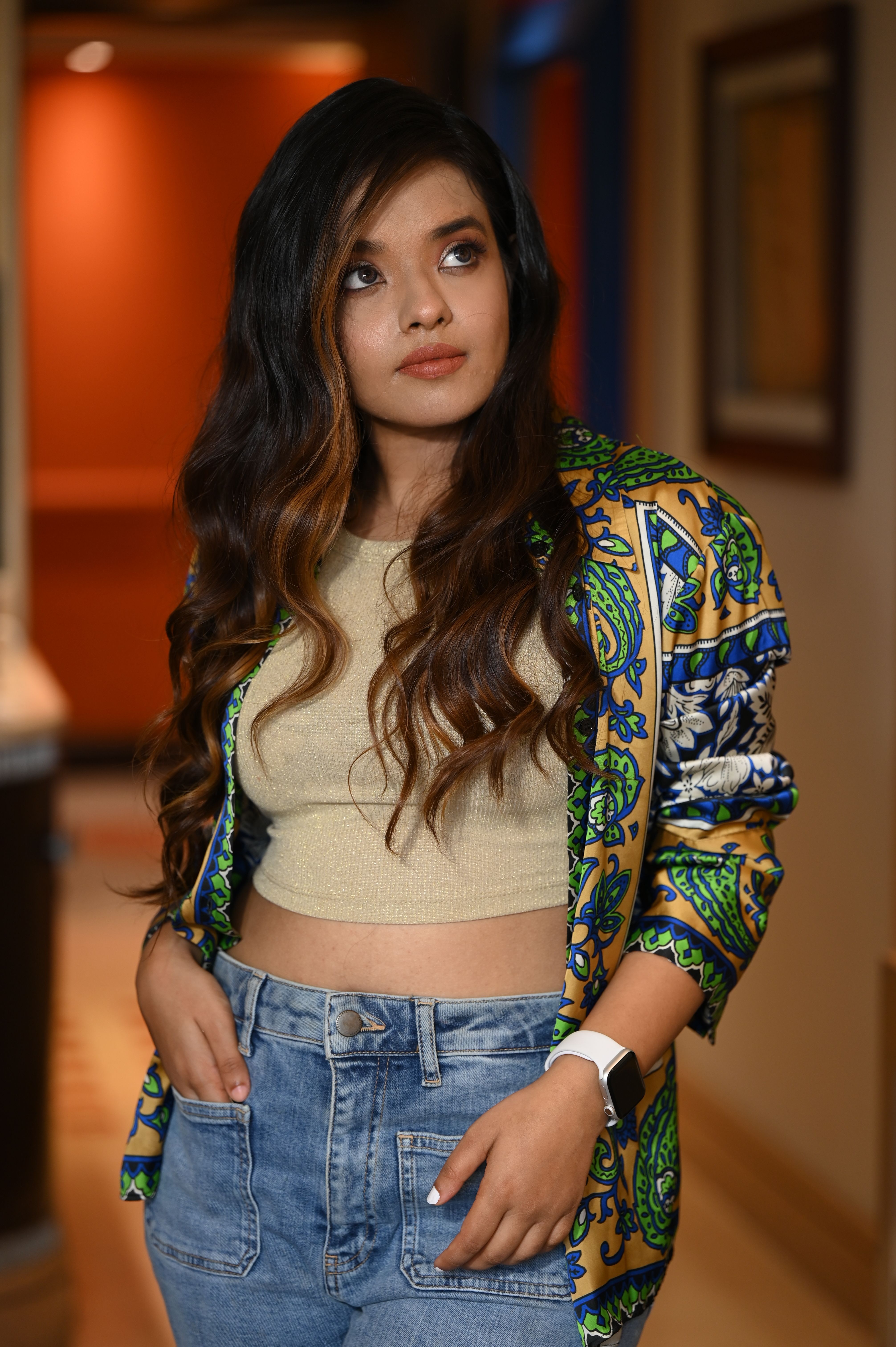 Cropped Bege Estampado