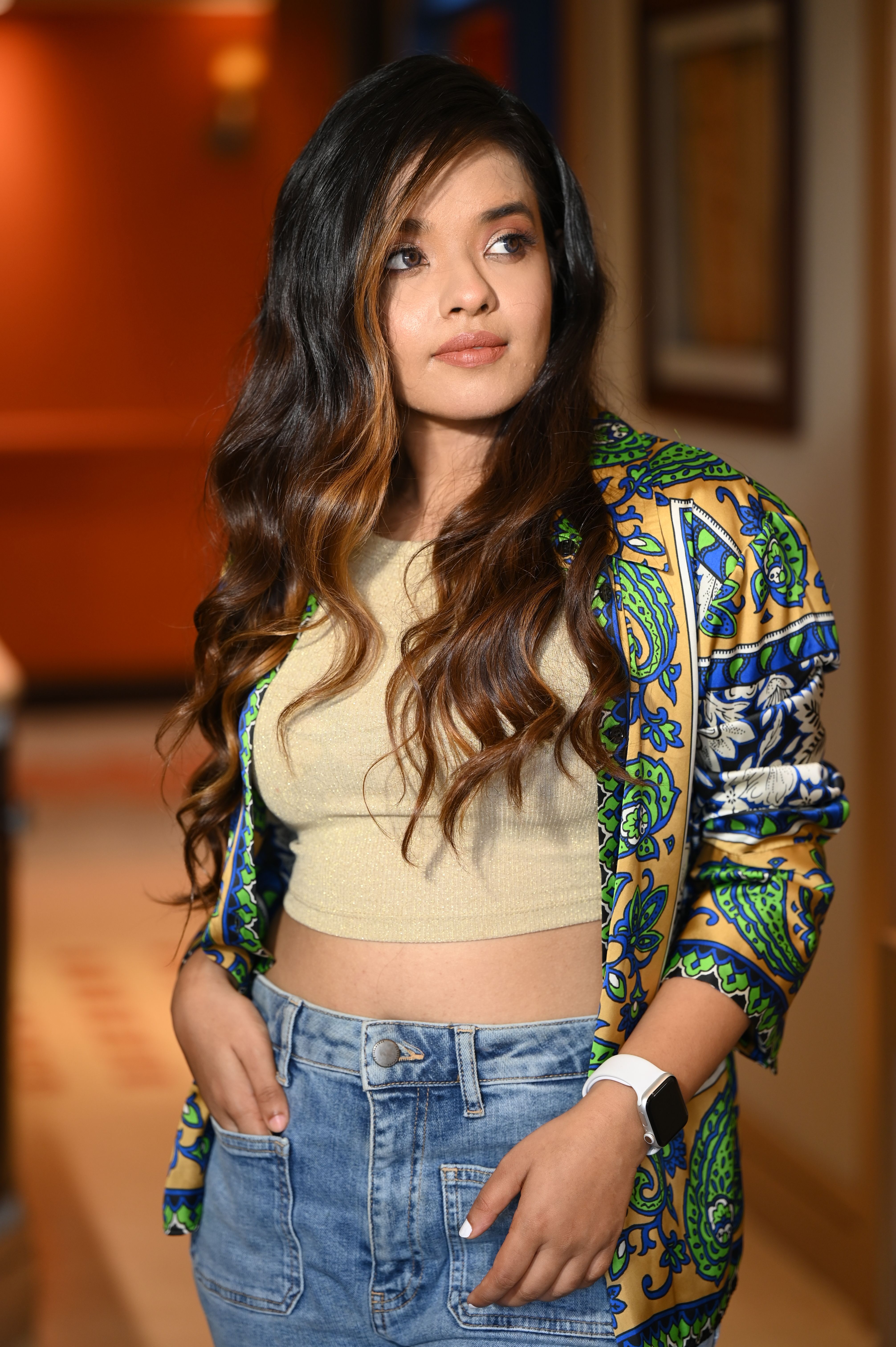 Cropped Bege Estampado