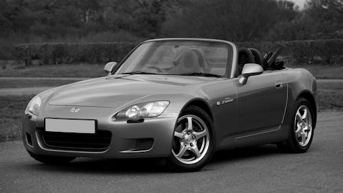 Monochrome Photo of Honda S200