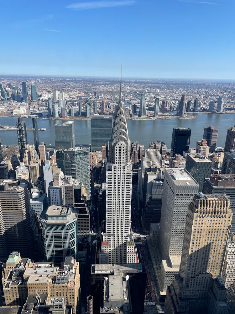 Drone Shot Of The Chrysler Building 