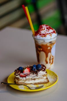 Blueberry And Strawberry Sliced Cake