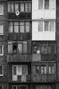 Grayscale Photo of 2 Storey House