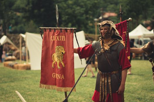 Man in Roman Legionary Costume