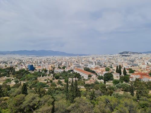 Aerial View of Athens, Greece 