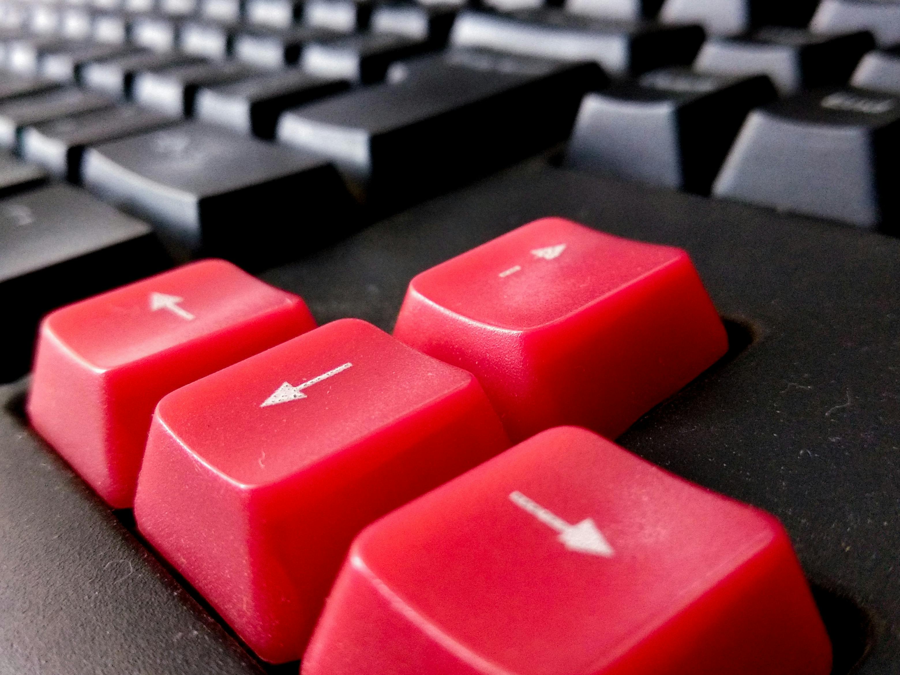 Close up of arrow keys