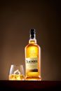 Bottle and Glass of Branded Alcohol 