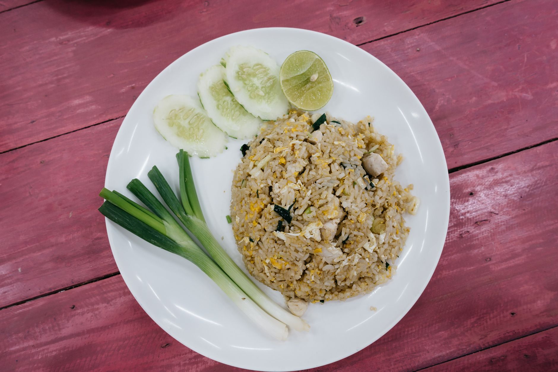 Lime and Green Onion Rice served in bowl